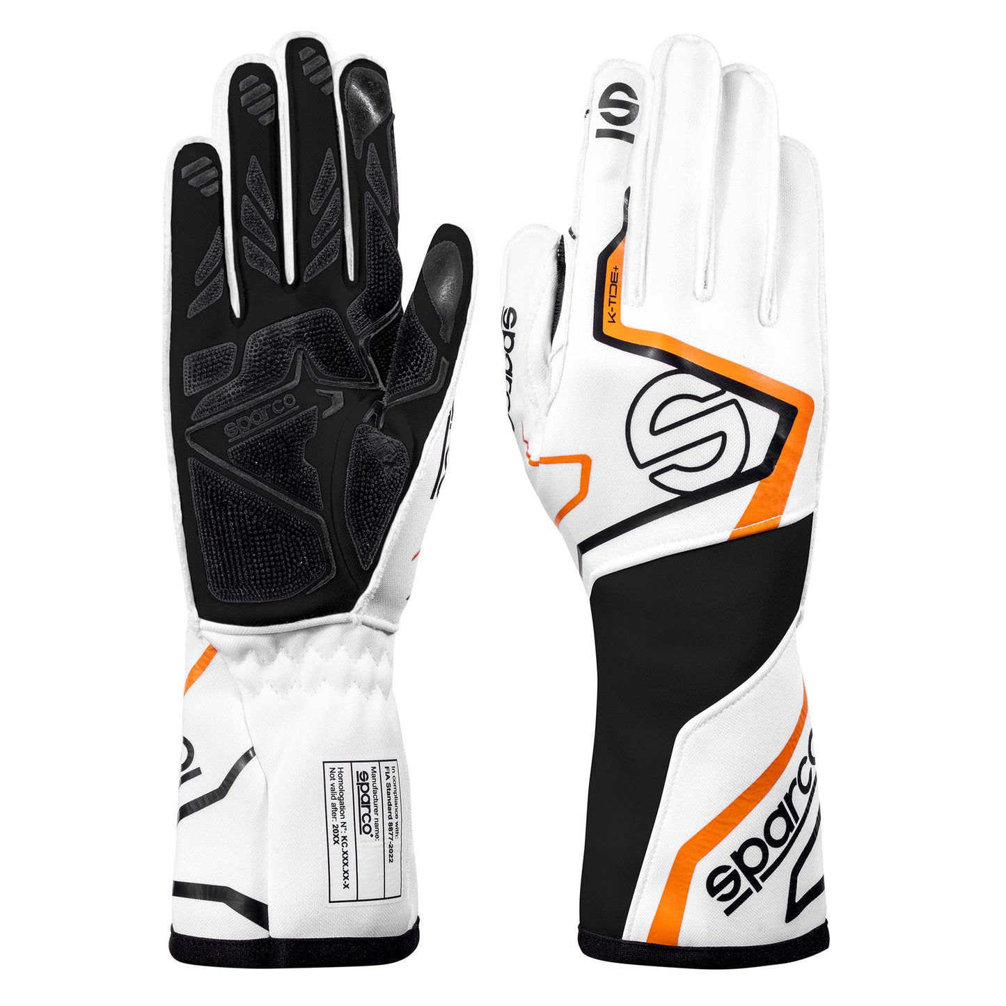 2025 Sparco K-TIDE+ Karting Gloves Go-Kart Racing FIA 8877-2022 Approved Spec
