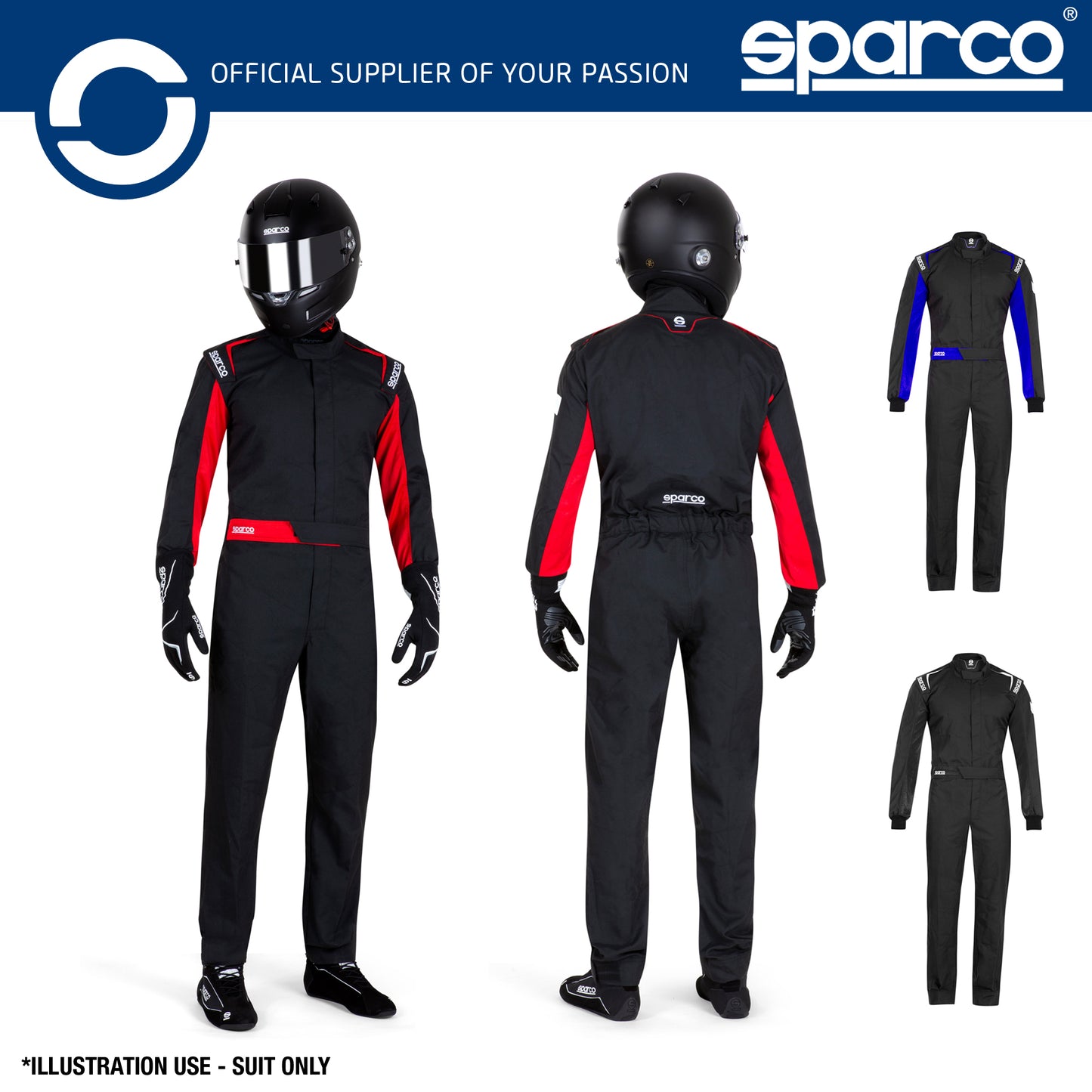 001059 Sparco One Rennanzug Basic Overall Kartmechaniker Boxencrew Größen S-XXL