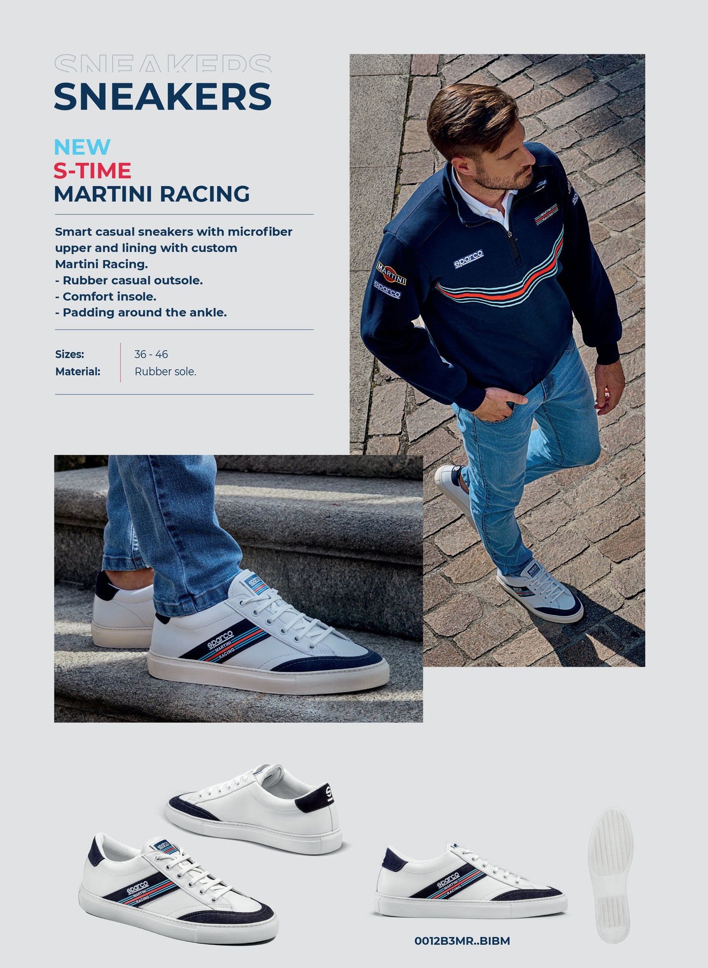 Sparco Martini Racing Schuhe S-TIME Turnschuhe Smart Casual Sneakers Style