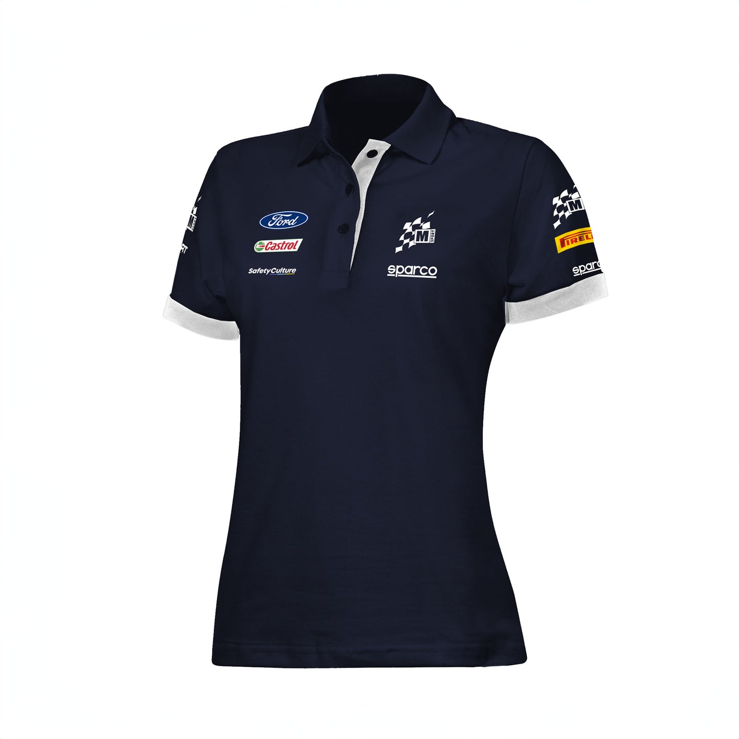 Sparco M-SPORT WRC Poloshirt für Damen, offizielle Fanbekleidung des Ford World Rally Teams