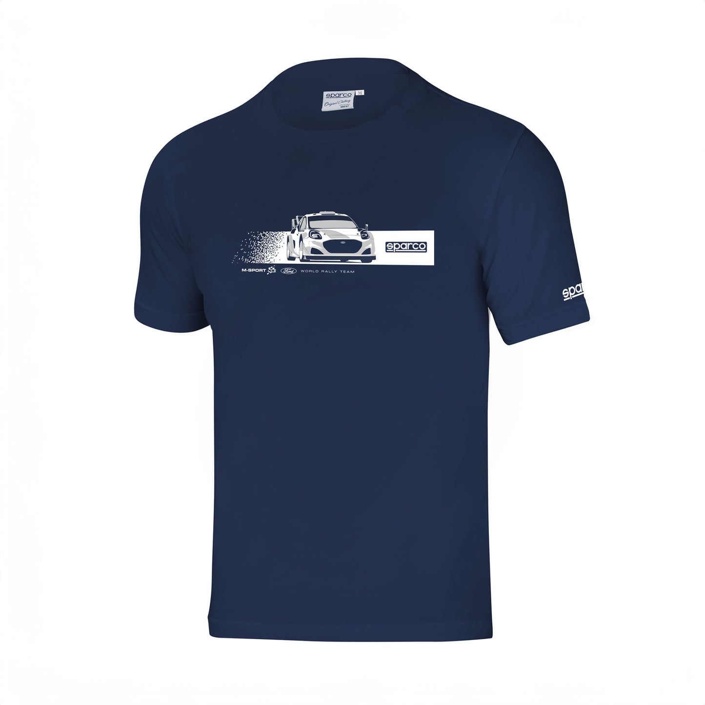 Sparco M-SPORT WRT Rallye-Auto-T-Shirt für Herren, Marineblau, Ford World Rally Team, Fanwear