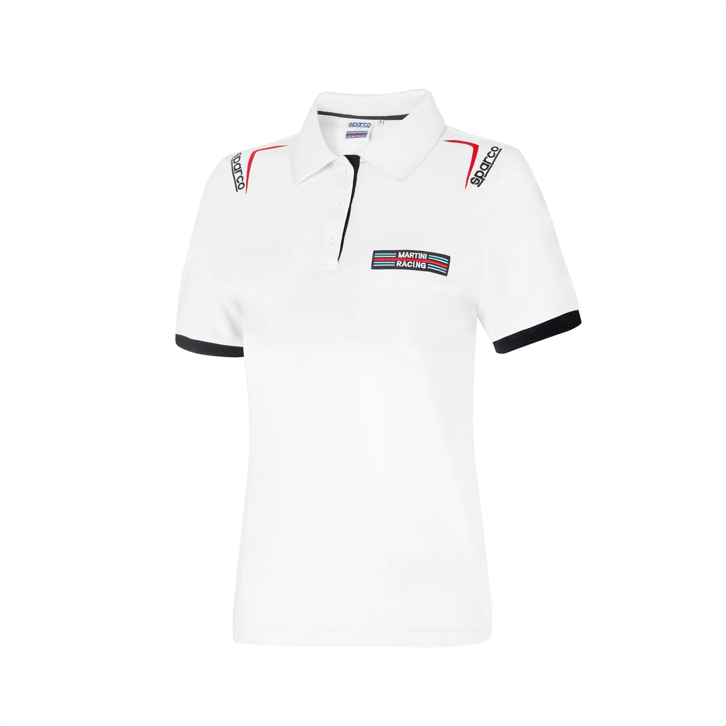 Sparco Lancia Martini Racing Poloshirt für Damen, 100 % Baumwolle, Damengrößen, Lady Fit