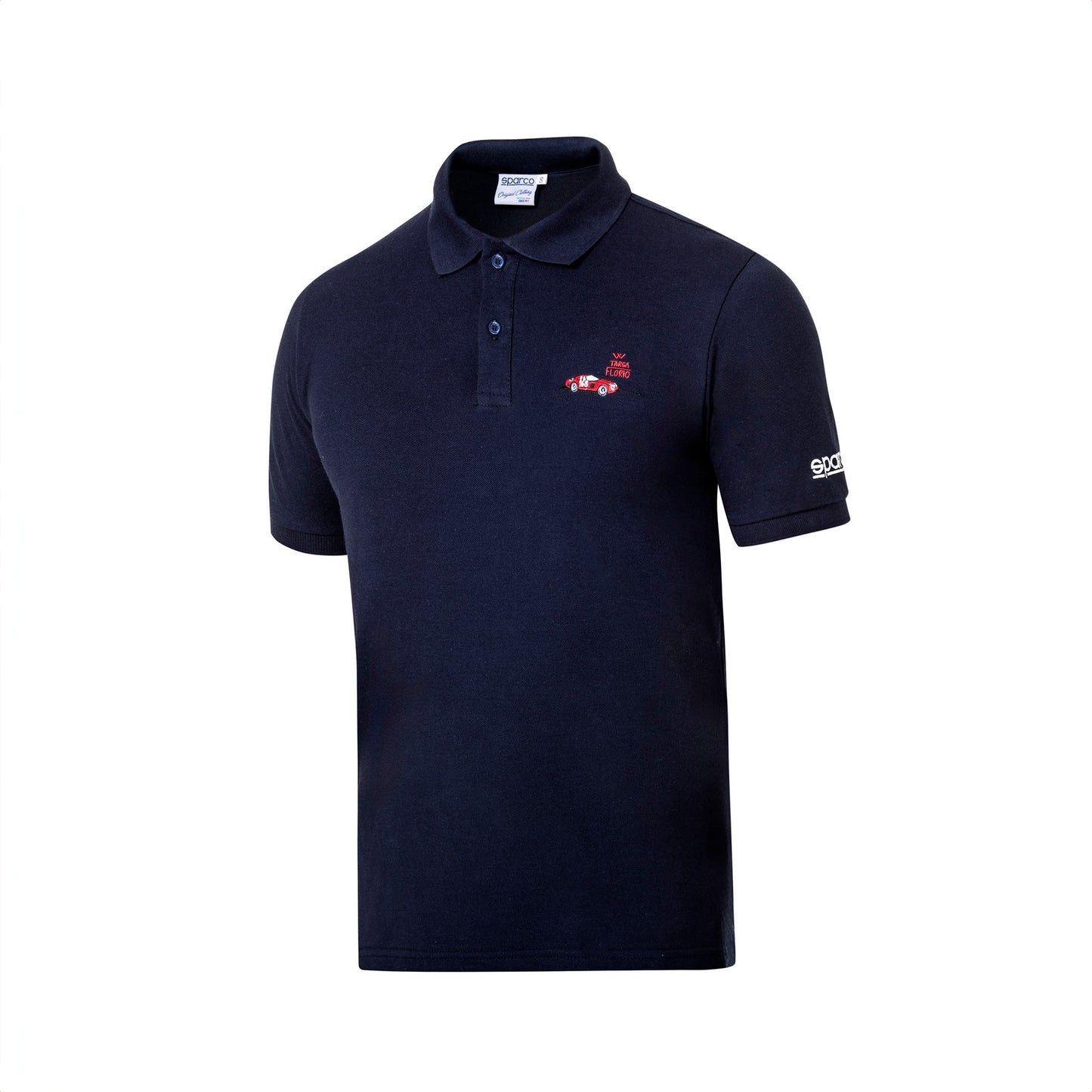 Sparco Targa Florio #P2 Herren-Poloshirt, Baumwoll-Piqué, Sportbekleidung, hergestellt in Italien