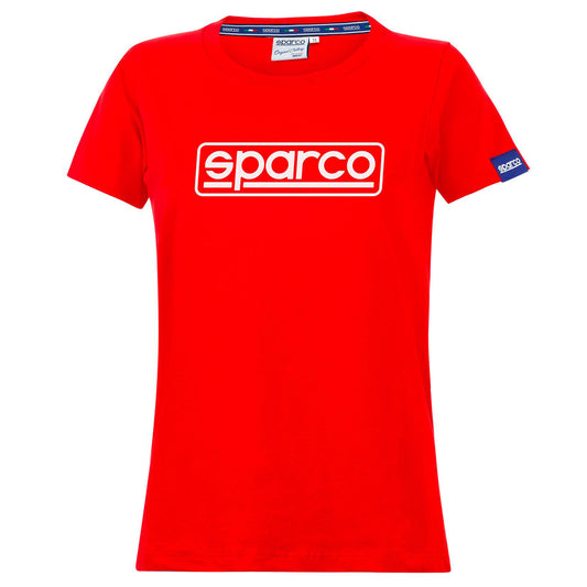 01325 Neu 2023 Sparco Damen-Rahmen-T-Shirt aus Baumwolle, 2 Farben für Damen und Mädchen