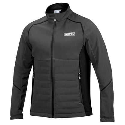 Sparco Racing Herren Softshell Fleece Jacke Mantel 3-lagig wetterfest Freizeitkleidung