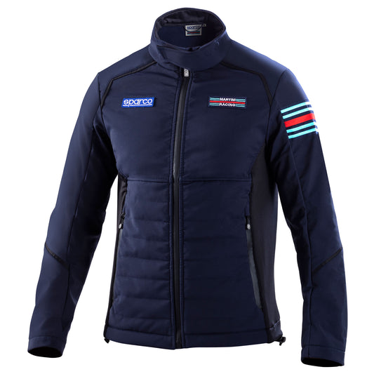 01363MR Neuer Sparco Martini Racing Softshell-Fleece-Jackenmantel, 3-lagig, technisch