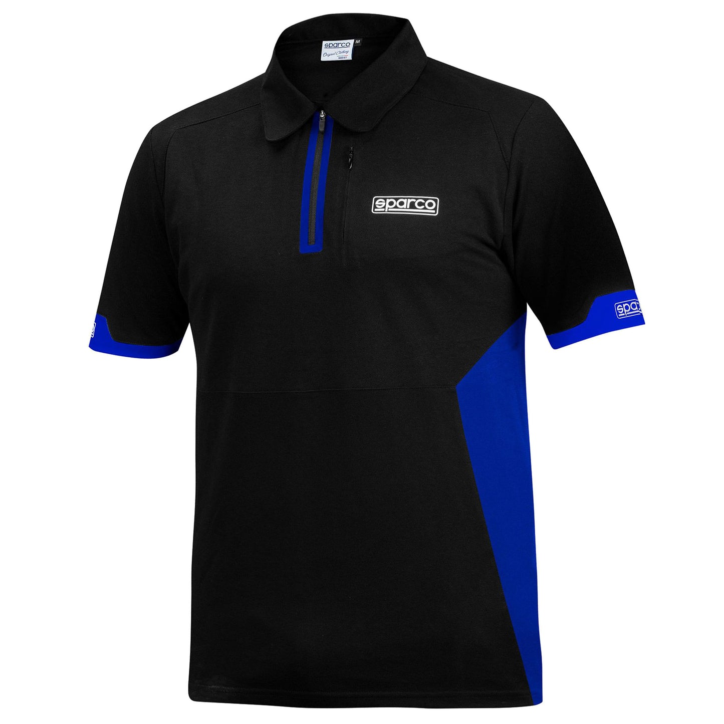 01367 Neues 2023 Sparco Racing Herren-Poloshirt mit Reißverschluss aus Stretch-Polyester