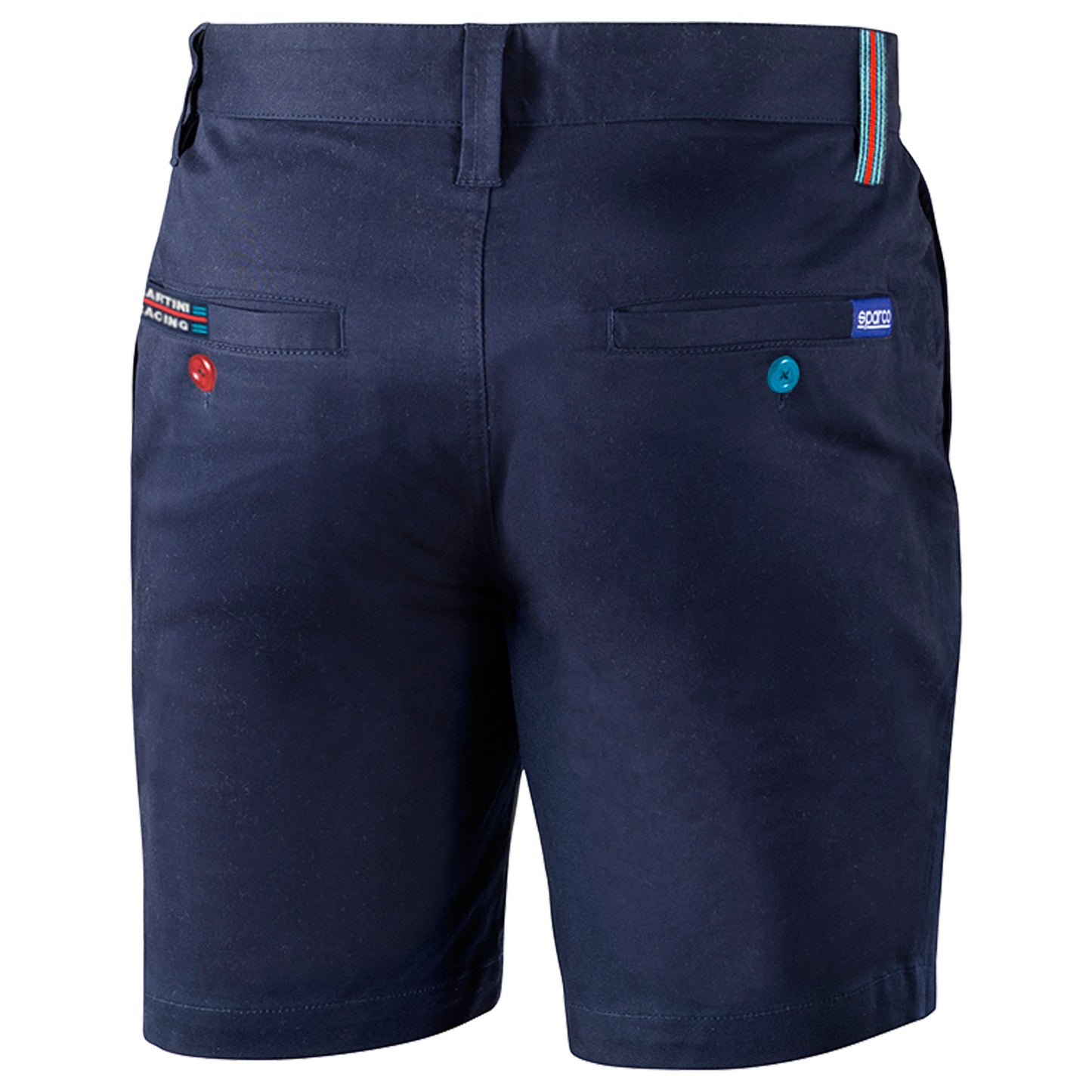 Sparco Martini Racing Shorts Smart Klassisches Design Baumwolle Lancia Rally Retro Fan