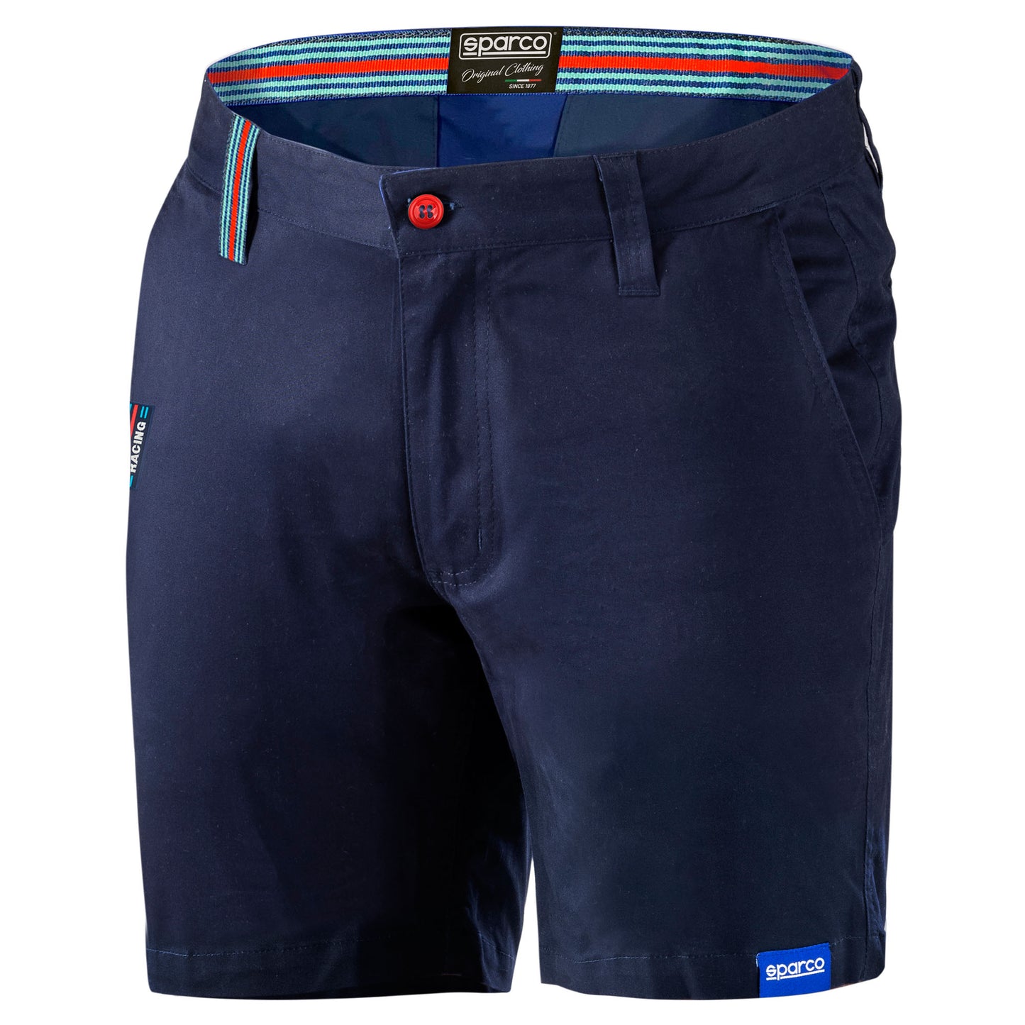 Sparco Martini Racing Shorts Smart Klassisches Design Baumwolle Lancia Rally Retro Fan