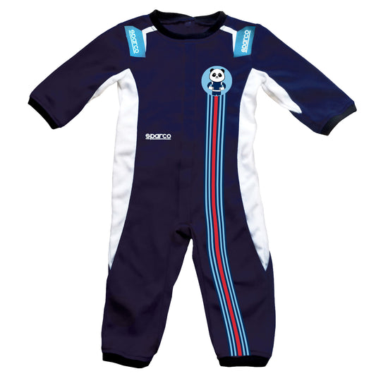 Sparco Baby-Overall, 100 % Bio-Baumwolle, Martini-Rennstreifen, Alter 3 bis 24 Monate