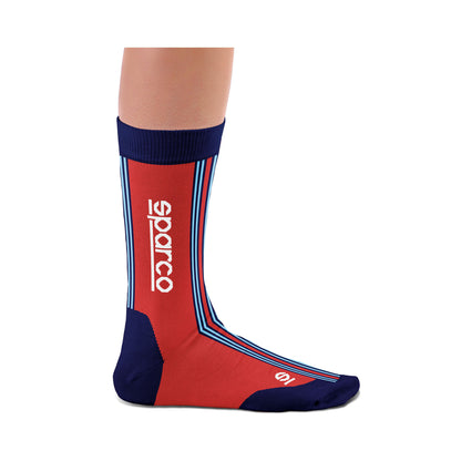 Sparco Martini Racing Socken, ikonisches Rallye-Retro-Design, offizielles Merchandise-Geschenk