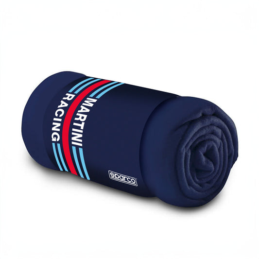 Sparco Martini Racing Fleecedecke, kariert, 150 x 180 cm, offizielles Merchandise-Geschenk