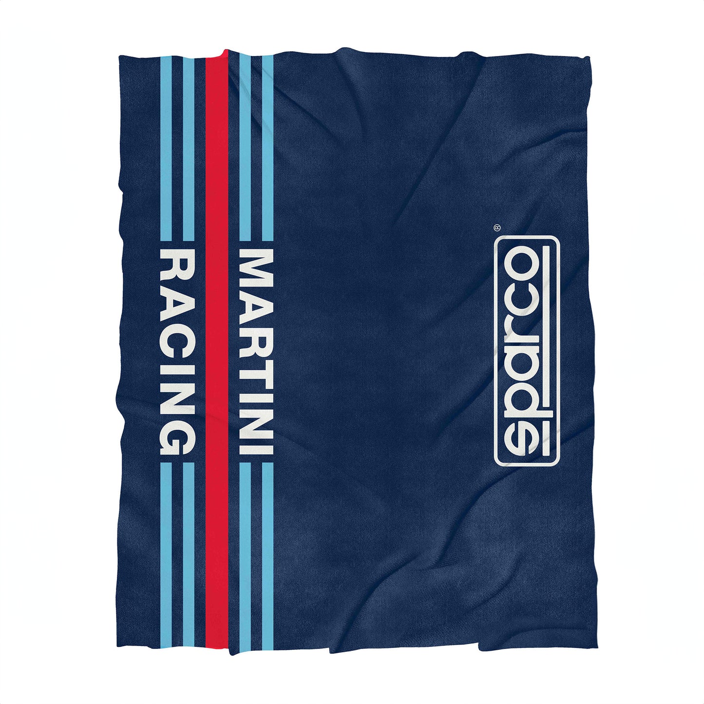 Sparco Martini Racing Fleecedecke, kariert, 150 x 180 cm, offizielles Merchandise-Geschenk