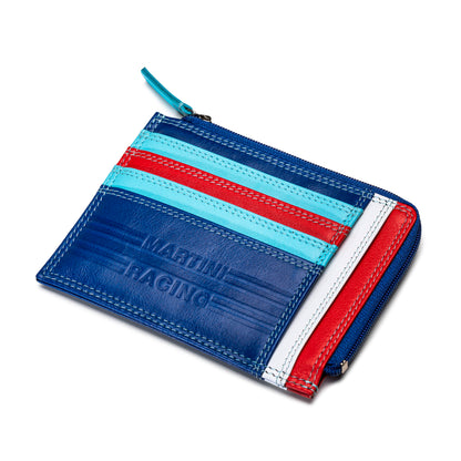 Sparco Martini Racing Leder-Geldbörse, 12 x 9 cm, geprägtes Logo, offizielles Merchandise