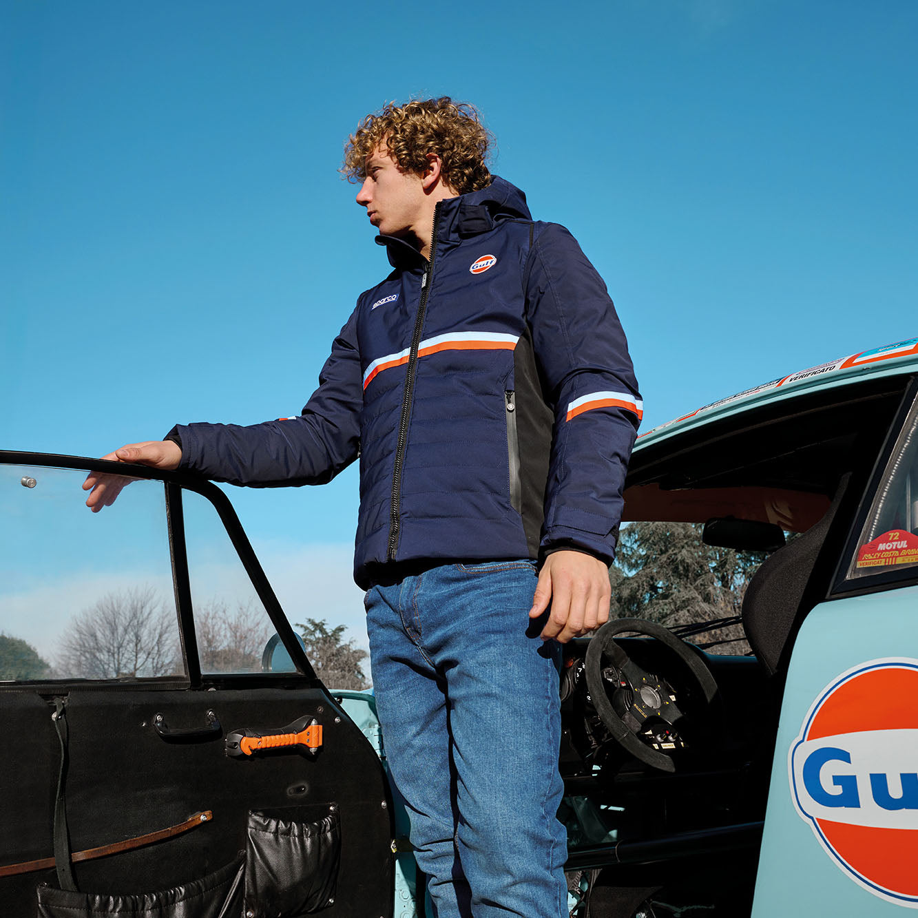 Sparco Gulf Racing Baseball Cap 100% Cotton OSFM Genuine Team Merchandise