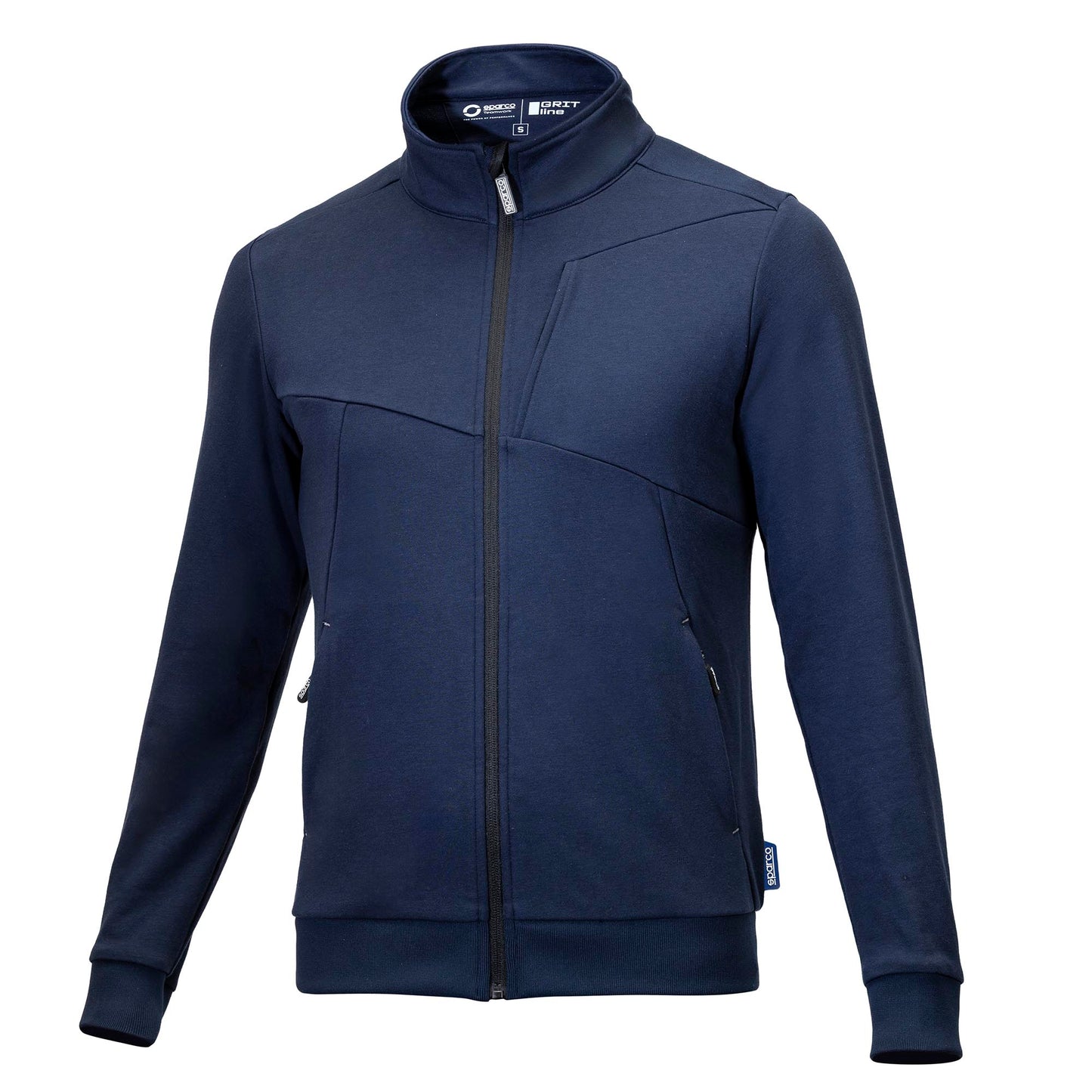 2026 SPARCO GRIT SWEATSHIRT FLL ZIP PLATA