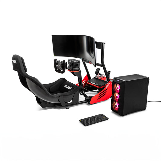 Sparco Gaming EVOLVE GP F1 Racing Sim Rig Bundle-Paket mit Sitz in SCHWARZ