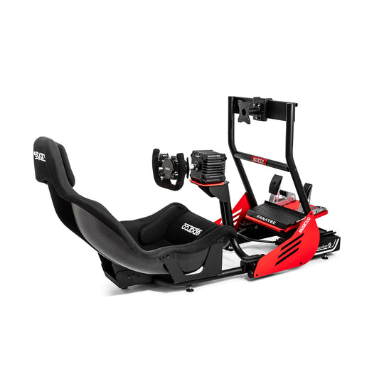 Sparco Gaming EVOLVE GP F1 Racing Sim Bundle, schwarzer Sitz/Rahmen/Pedale/Lenkrad