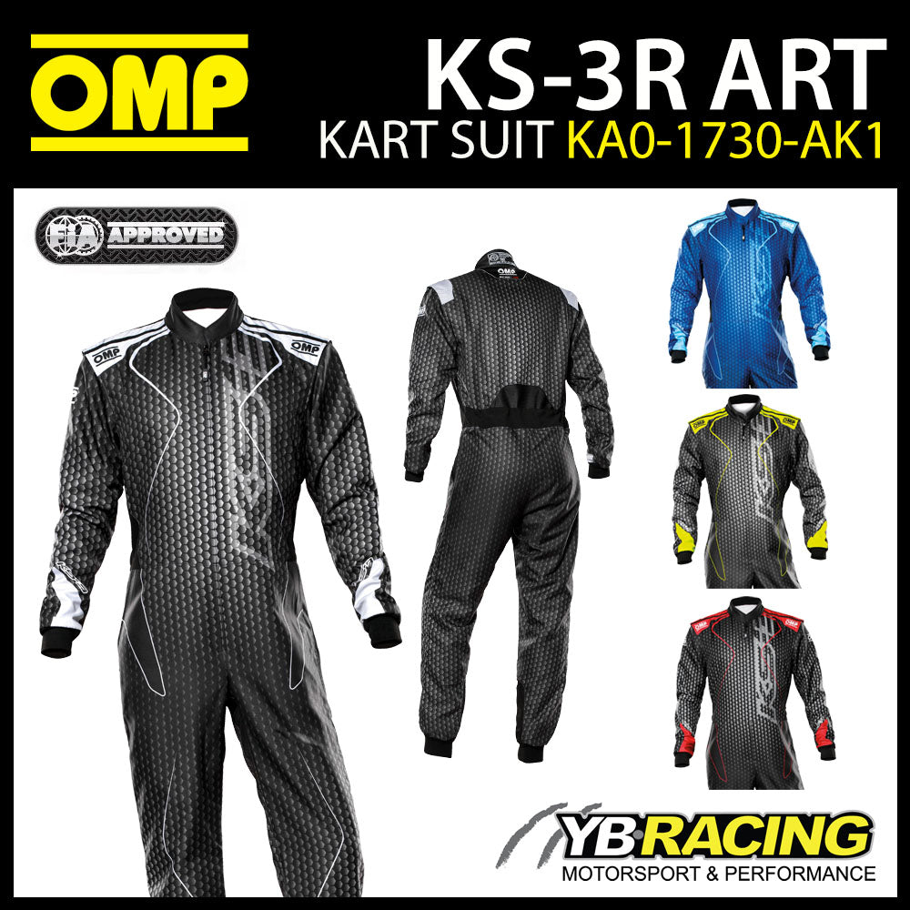 OMP KS3 KS-3 ART Kart-Anzug, Overall, Go-Kart-Rennen, CIK-FIA Level 2 zugelassen