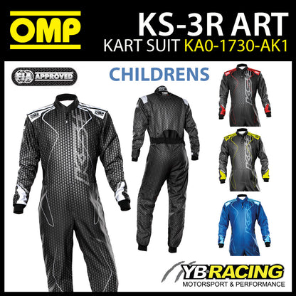 OMP KS3 KS-3 ART Kinder Kartanzug Junior Overall CIK-FIA Kids Größe 120-160cm