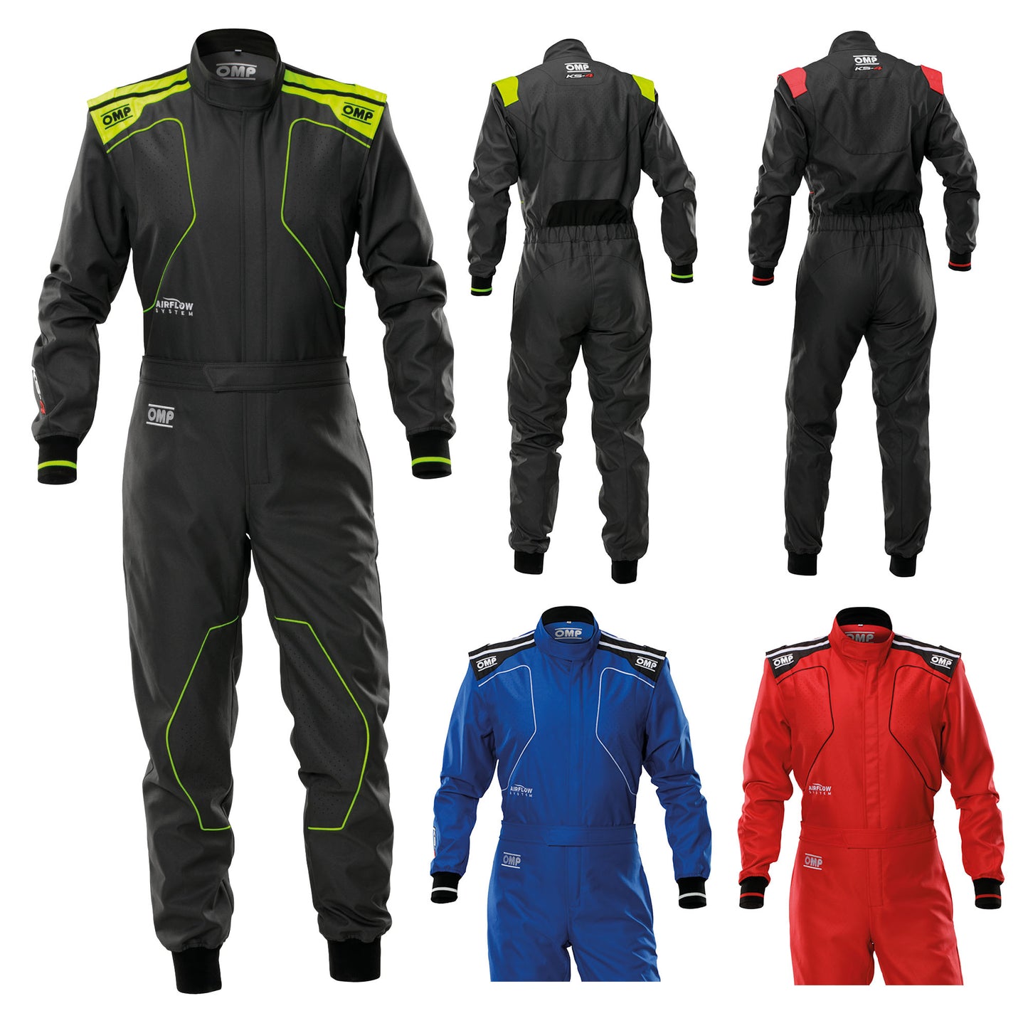 KA0-1735 2026 OMP KS-4 Karting Suit Overalls Latest Entry Level Indoor Beginner