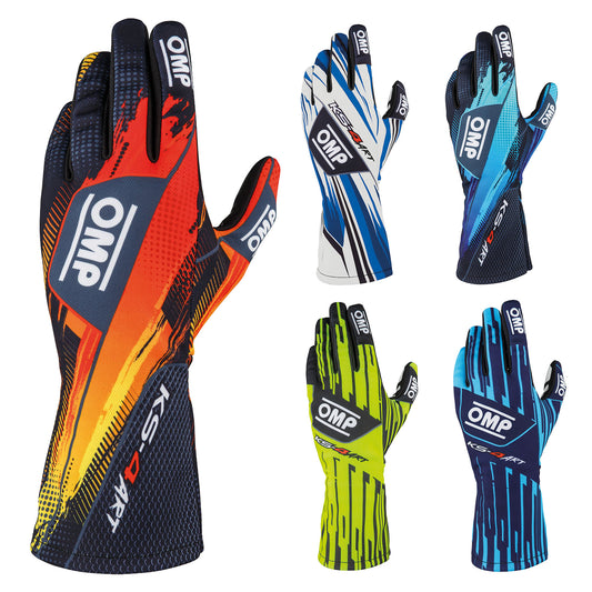 KB0-2757 2026 OMP KS-4 ART Karting Gloves Modern Design with Ultra Grip Palms