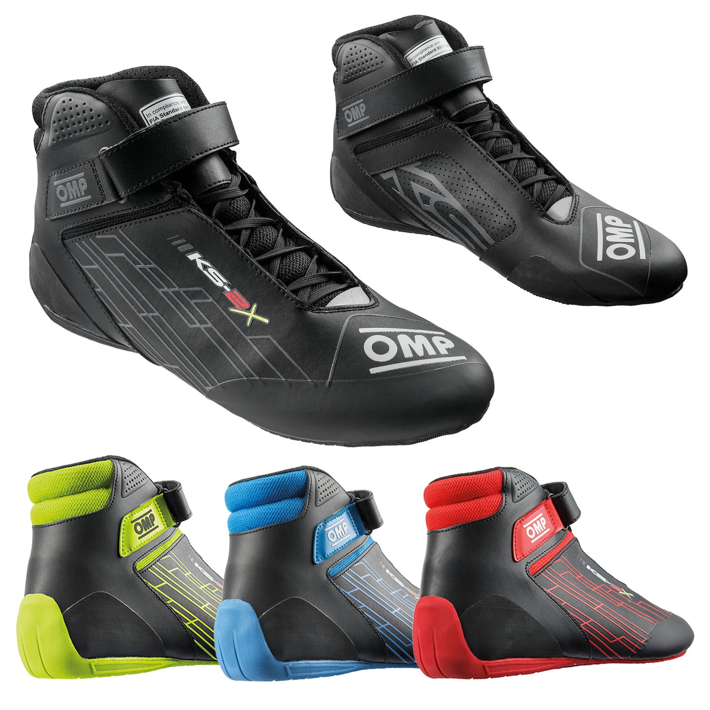 KC0-0839 2026 OMP KS-2X Kids Karting Boots Boys Kart Shoes Child Youth FIA 8877