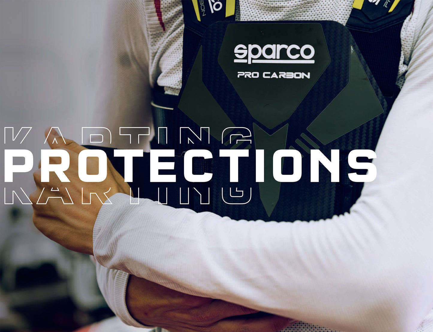 Sparco PRO CARBON Rippenschutzweste für Kartfahren, Go-Kart-Rennen, FIA 8870-2018