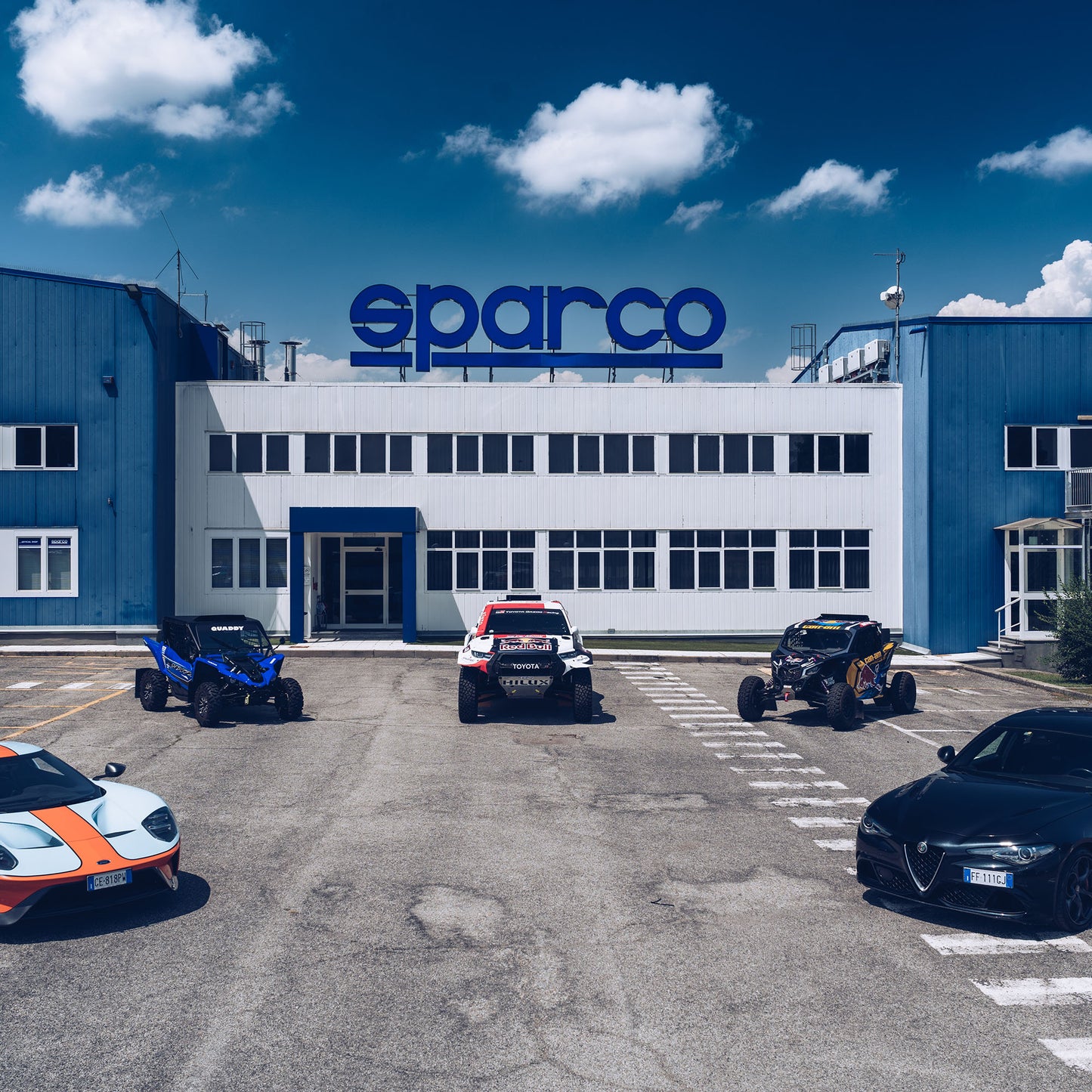 02418 Sparco Racing Technische Shorts für Mechaniker, Boxencrew, Rennteam, Motorsport