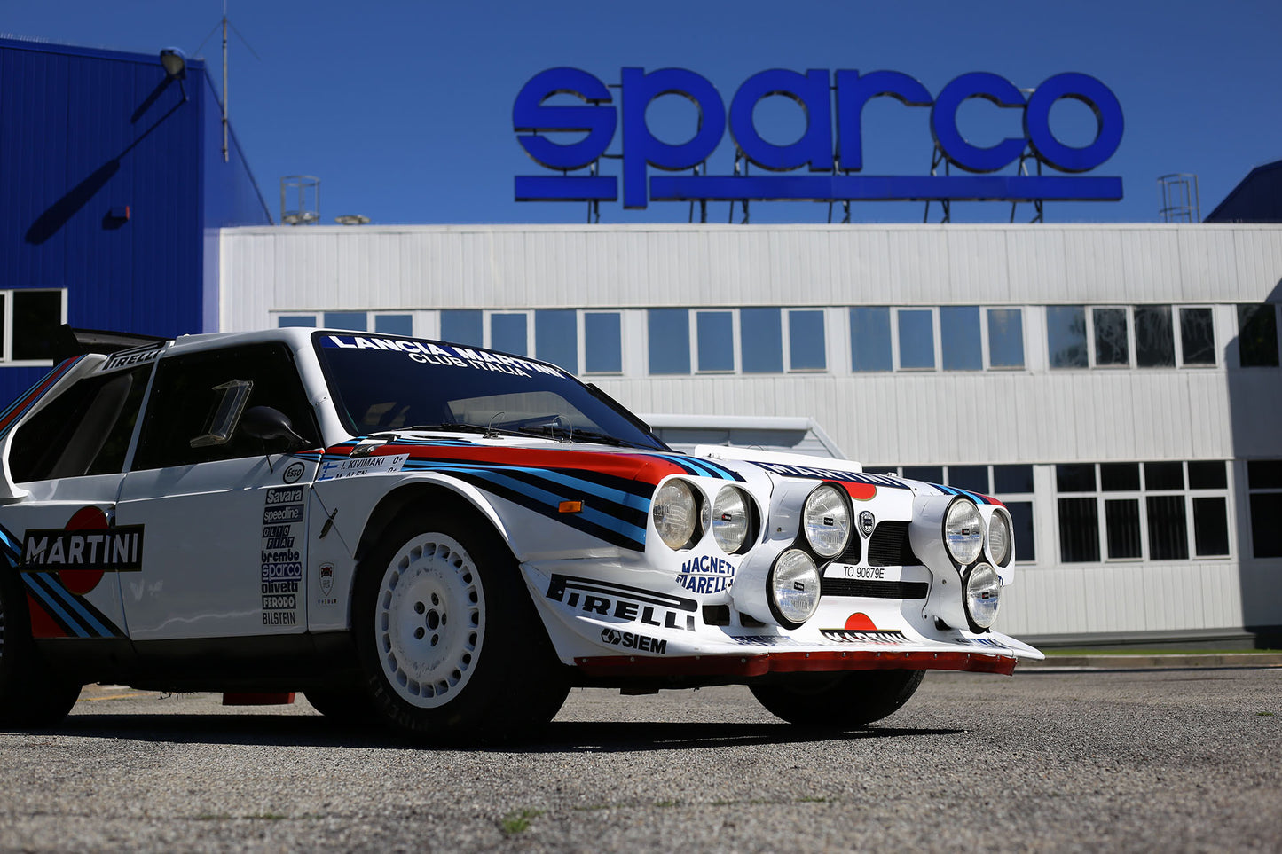 Sparco Martini Racing Beanie Lancia Rally Retro Edition Bommelmütze Einheitsgröße