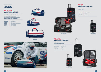 Sparco Martini Racing Regenschirm Replik, 80er Jahre Lancia World Rally Team, Retro-Stil