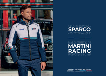 Sparco Martini Racing Regenschirm Replik, 80er Jahre Lancia World Rally Team, Retro-Stil