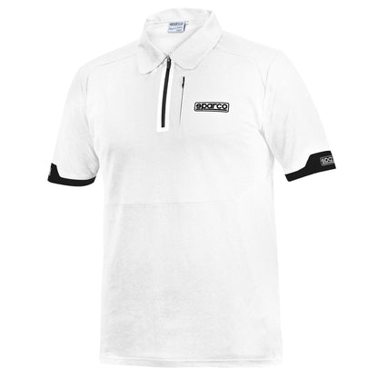 Sparco Racing Herren-Poloshirt mit Reißverschluss, Stretch-Polyester, Teamwear, Freizeitkleidung