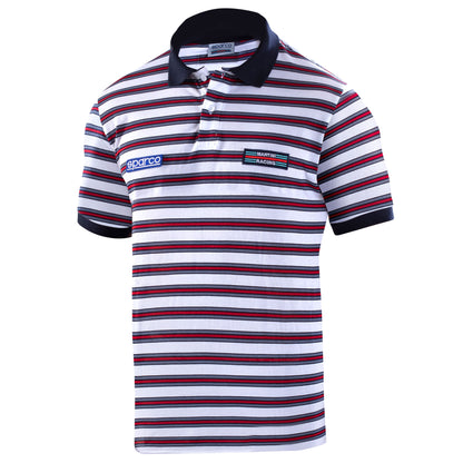 Sparco Martini Racing Poloshirt, Streifendesign, 100 % Baumwolle, Herrengrößen S-XXL