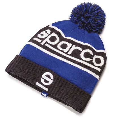 Sparco WINDY Kids Beanie Bommelmütze für Kinder, Einheitsgröße, 100 % Acryl, L18 x 19 H