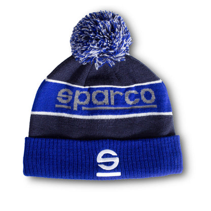 Sparco REFLEX Karting Kinder Beanie Bommelmütze aus Wolle/Acryl L18xH19