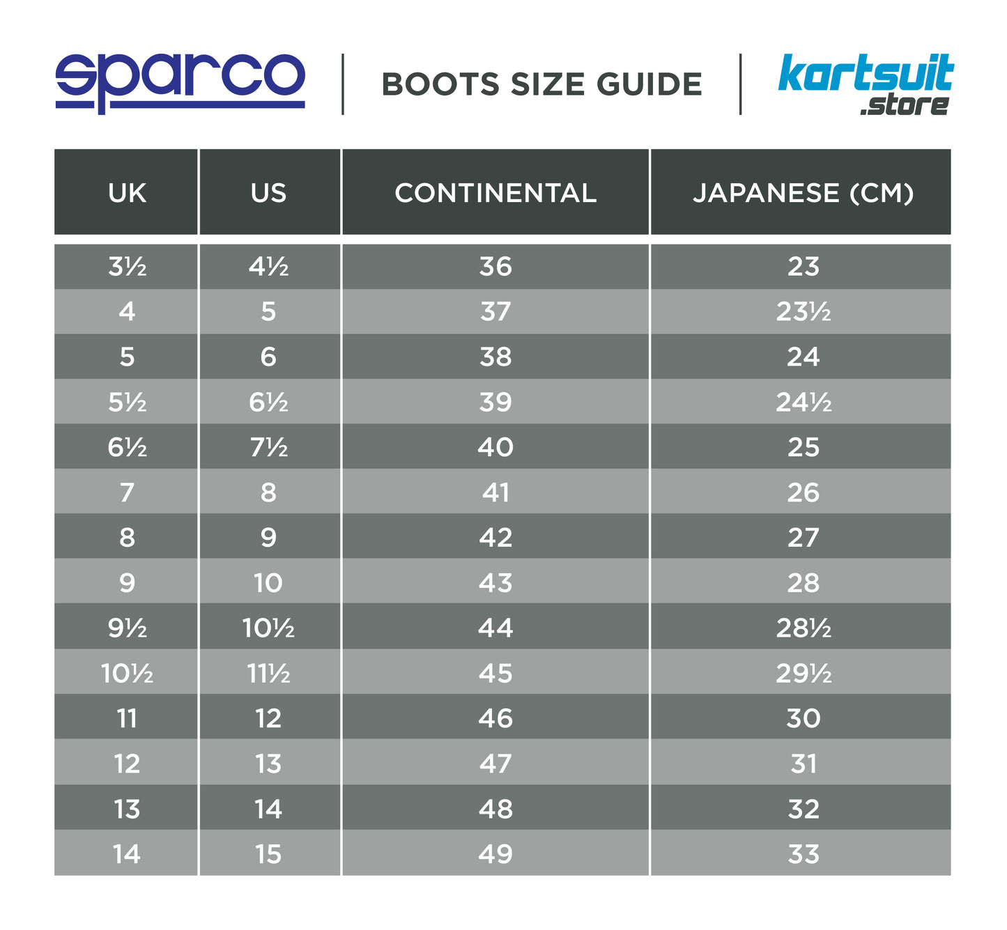 001269 Sparco K-Pole Kartstiefel Race Karting Schuhe in 6 Farben Größen EU 26-48