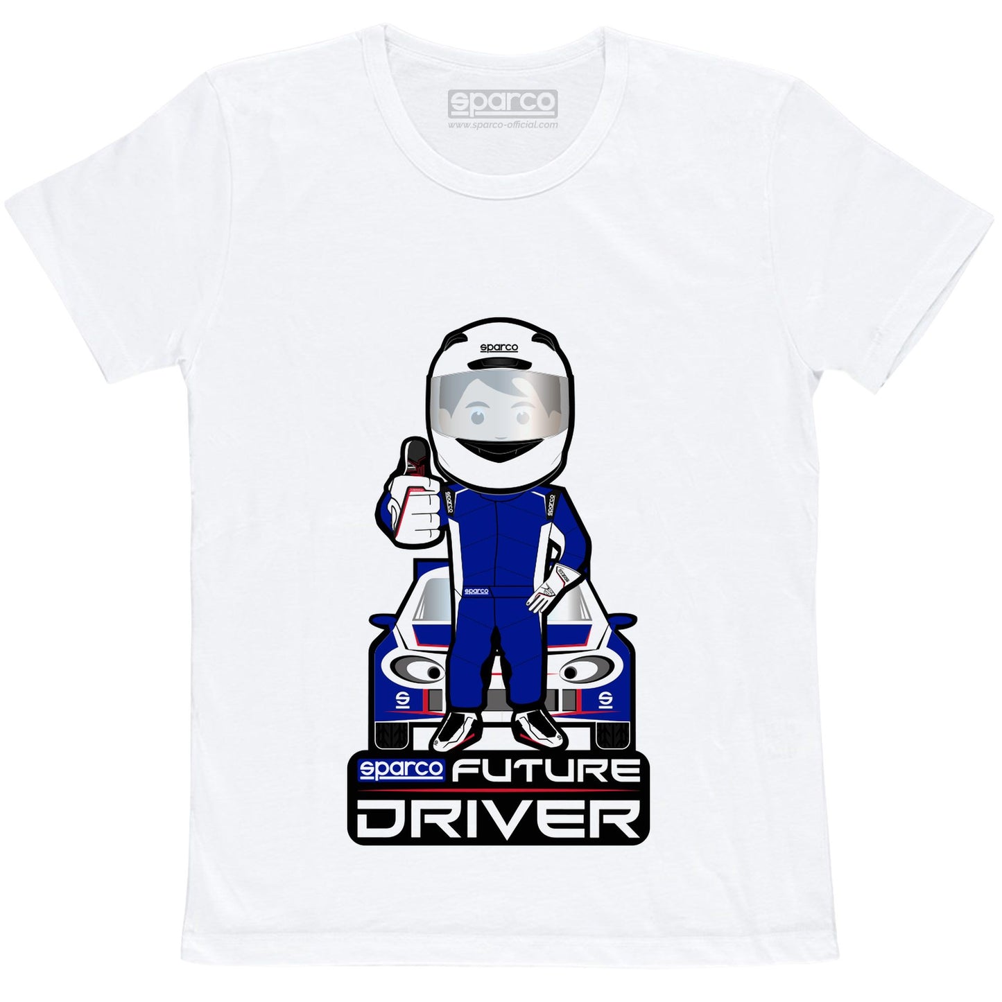 Sparco Kinder T-Shirt Future Racing Driver Kinder Baumwoll-T-Shirt Alter 3–11 Jahre