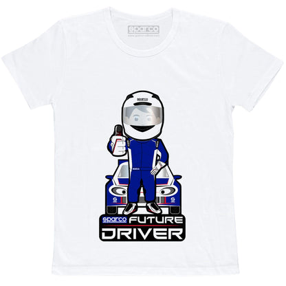 Sparco Kinder T-Shirt Future Racing Driver Kinder Baumwoll-T-Shirt Alter 3–11 Jahre